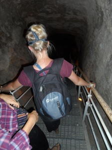 In Hizkijah's tunnel, which is more than 2 miles long